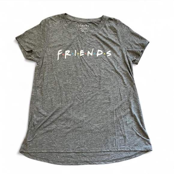 FRIENDS Heather Gray Graphic Tee Short Sleeve fits size large (xxl) - Picture 1 of 4